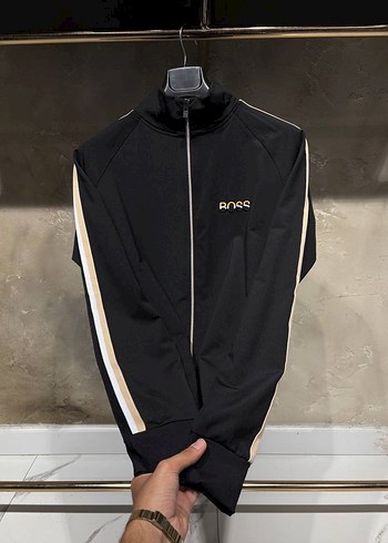 Siyah Nakışlı Fermuarlı erkek Eşofman Takımı - Görsel 3