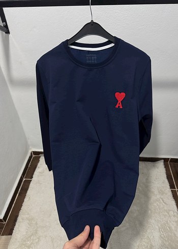 Erkek Lacivert Pamuklu Sweettişört  Nakışlı - Görsel 2