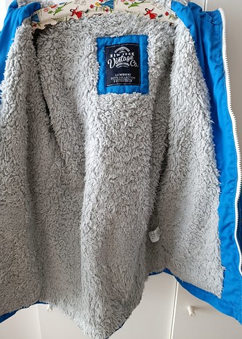 Erkek Çocuk Mavi İçi Yünlü Mont - Görsel 6