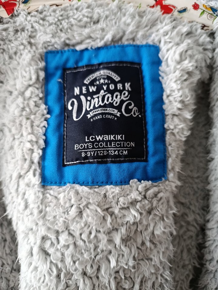 Erkek Çocuk Mavi İçi Yünlü Mont - Görsel 5