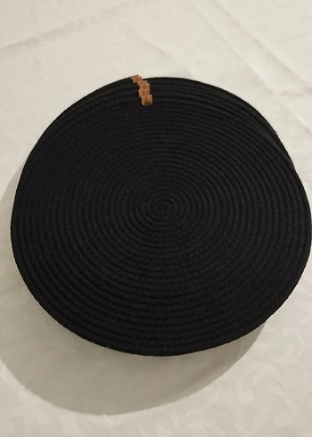 Siyah Bohem Tarzı Yuvarlak Amerikan Servisi 6 adet 34cm - Görsel 2