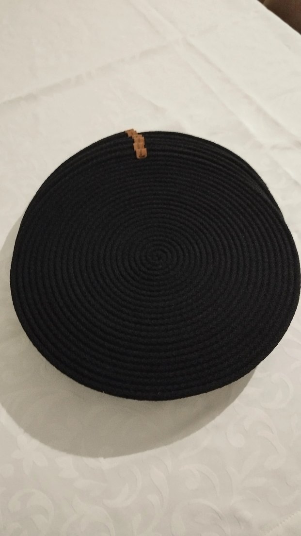 Siyah Bohem Tarzı Yuvarlak Amerikan Servisi 6 adet 34cm - Görsel 2