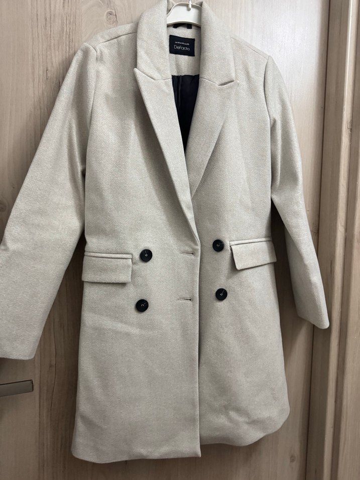 Defacto Düğmeli Gri Kadın Kaban - Görsel 2