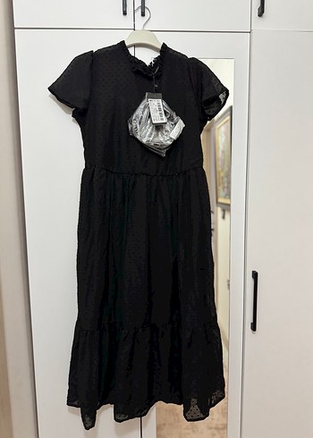 Kadın Siyah Midi  Elbise trendyol - Görsel 4