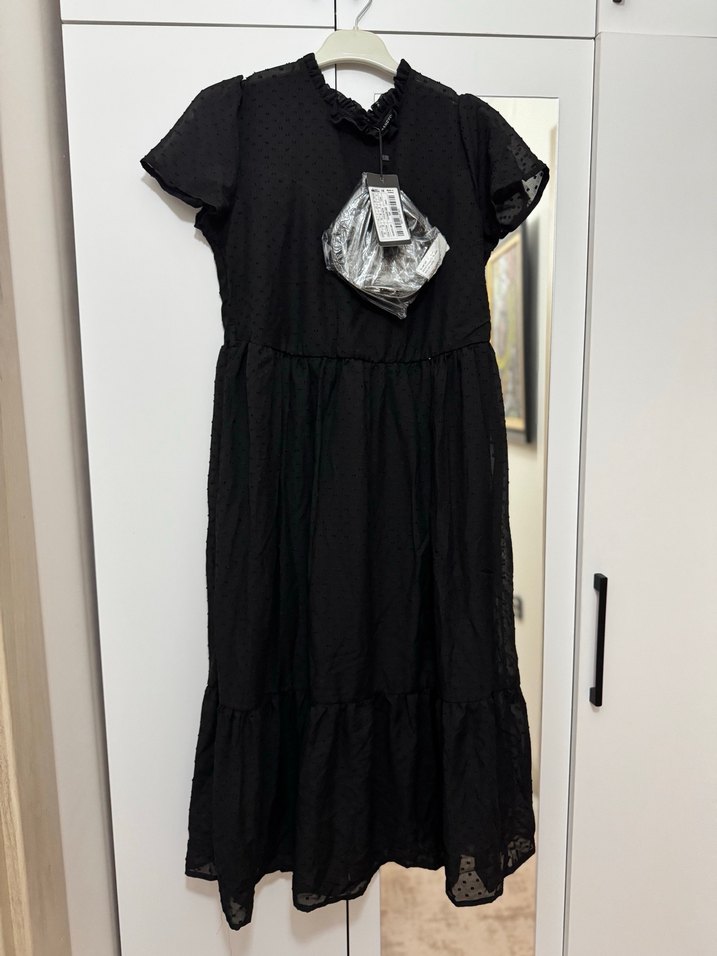 Kadın Siyah Midi  Elbise trendyol - Görsel 2