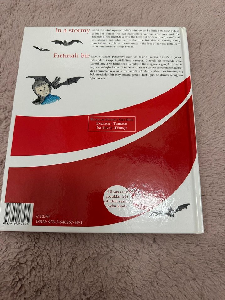 Yalancı Yarasa - Engin Korelli Çocuk Kitabı Türkçe İngilizce - Görsel 3
