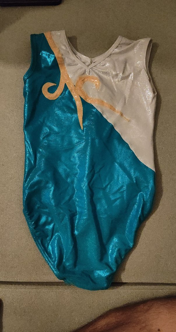 Parlak Turkuaz Fiyonklu Jimnastik Kıyafeti 7 8 yaş - Görsel 2