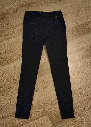 10 11 Yaş Siyah Kız Çocuk Kenarları Simli işli Kot - Görsel 6