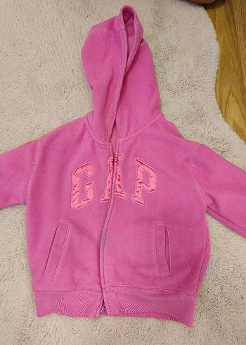 GAP 10 YAŞ Kız Çocuk Kapşonlu Polar Mont Hırka - Görsel 4