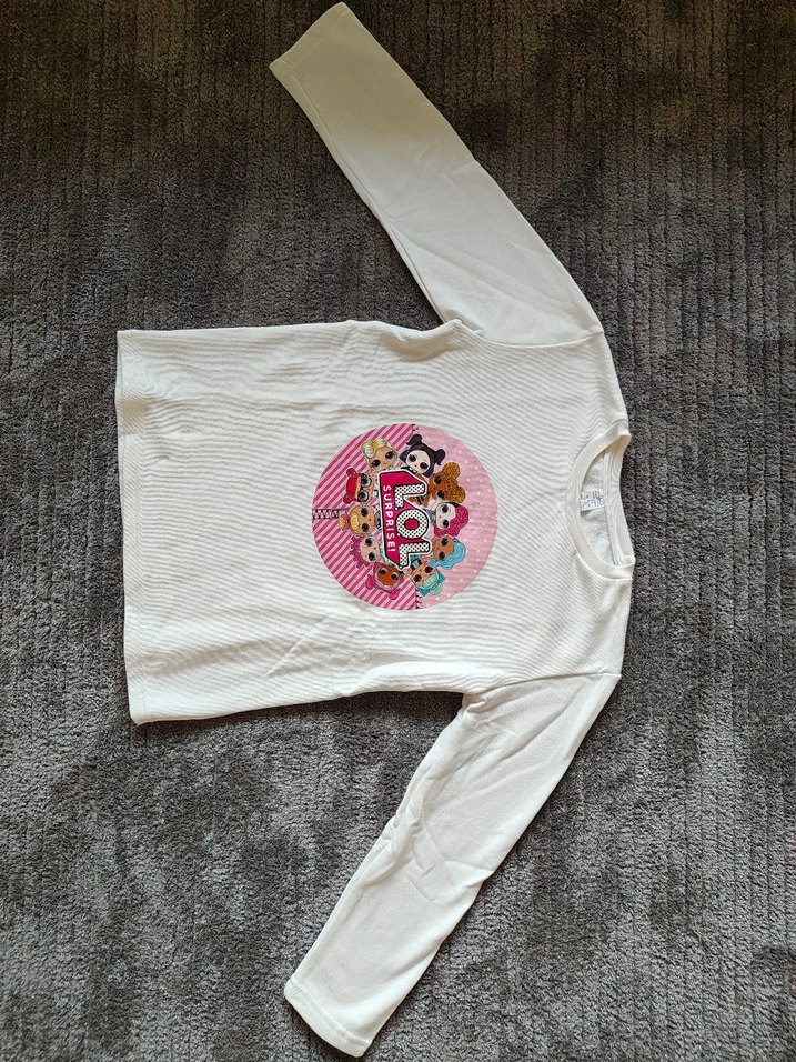 Beyaz LOL Baskılı Kız Çocuk Sweatshirt 10 YAŞ - Görsel 2