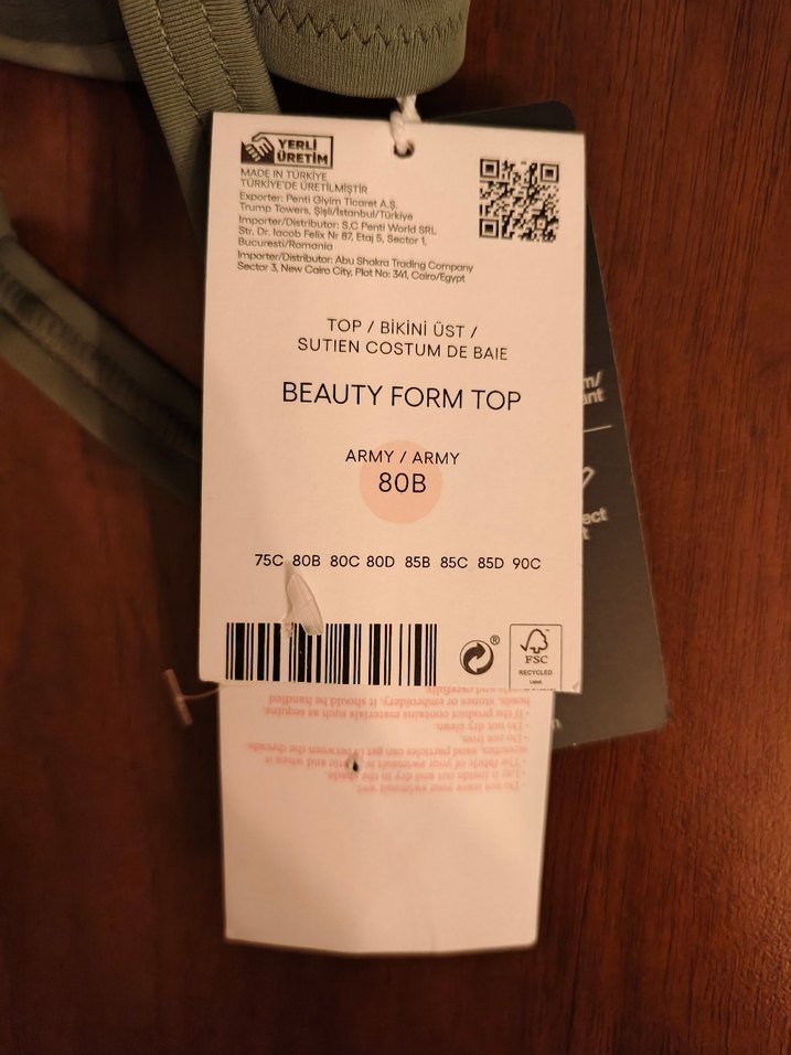 Penti Etiketli Kadın Haki Bikini - Strappy Tasarım Alt38/Üst 80B - Görsel 4