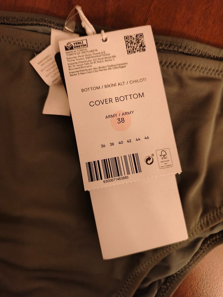Penti Etiketli Kadın Haki Bikini - Strappy Tasarım Alt38/Üst 80B - Görsel 3