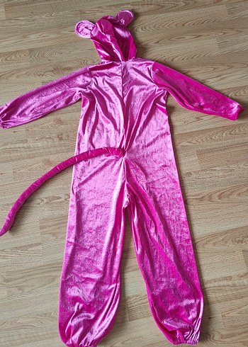 Pembe Panter Kapüşonlu Çocuk Kostümü 11 12 Yaş - Görsel 5