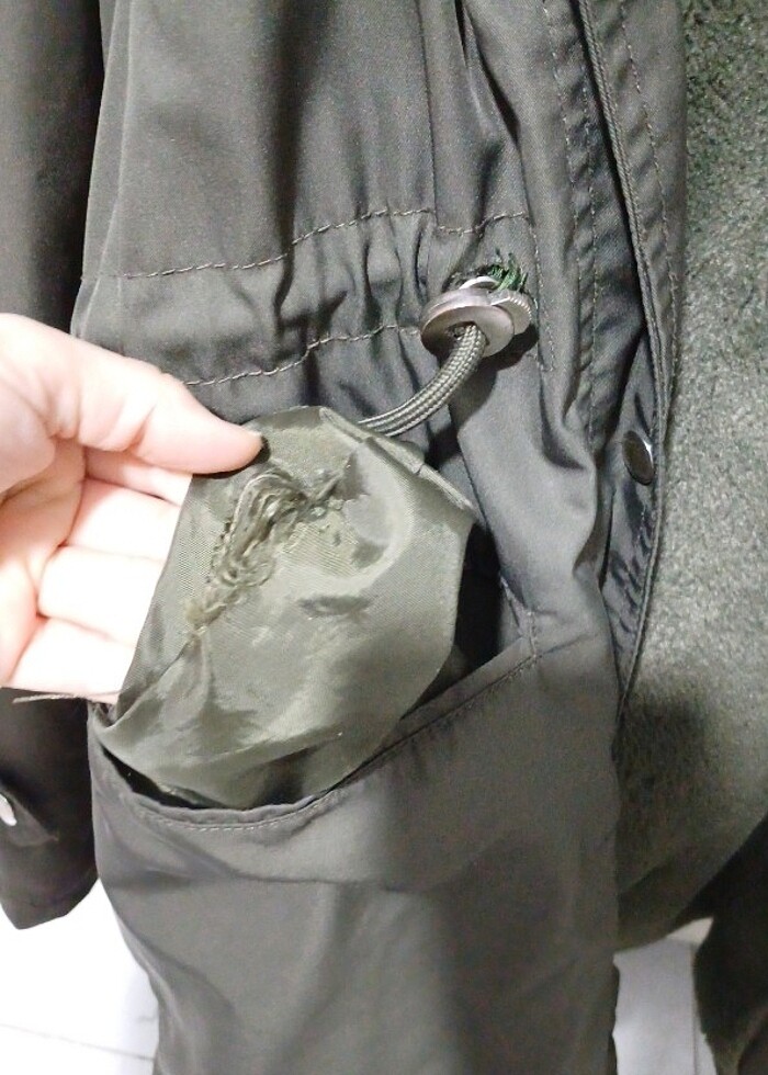 Kadın mont koyu yeşil  - Görsel 4