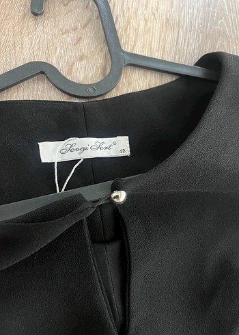 Siyah Kemer Detaylı Uzun Kadın Gece Elbisesi - Görsel 8