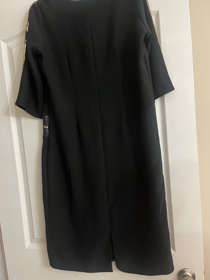 Siyah Kemer Detaylı Uzun Kadın Gece Elbisesi - Görsel 4