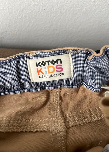 Erkek Çocuk camel renkli Kemerli Pamuk Pantolon - Görsel 2