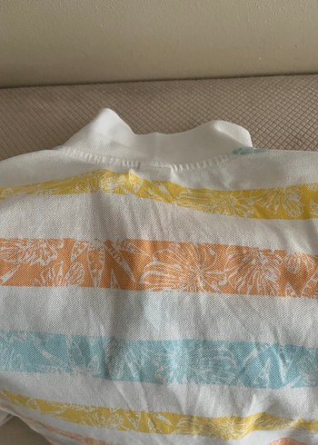 Renkli Çizgili Düğmeli erkek çocuk Tişörtü - Görsel 3