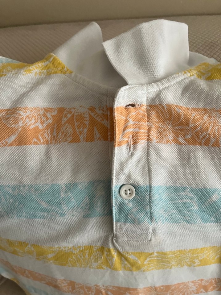 Renkli Çizgili Düğmeli erkek çocuk Tişörtü - Görsel 4