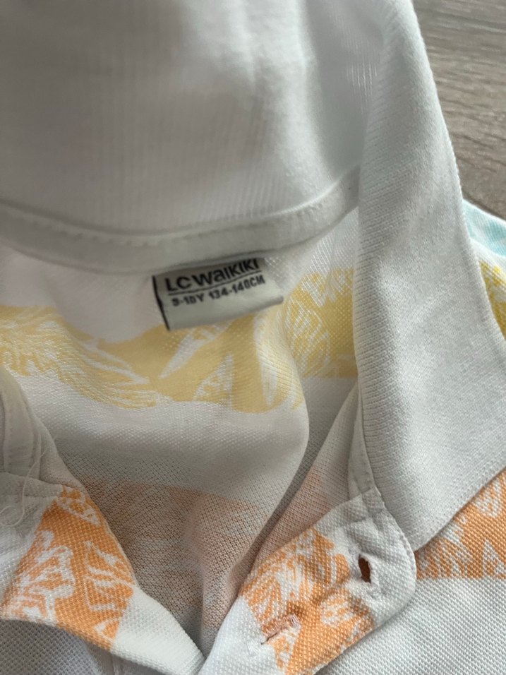 Renkli Çizgili Düğmeli erkek çocuk Tişörtü - Görsel 2