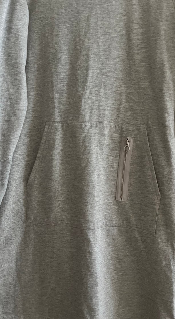 Gri Uzun Kollu Midi Elbise - Görsel 2