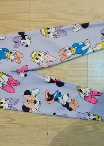 Çok Renkli Kız Çocuk Baskılı Tayt - Görsel 2