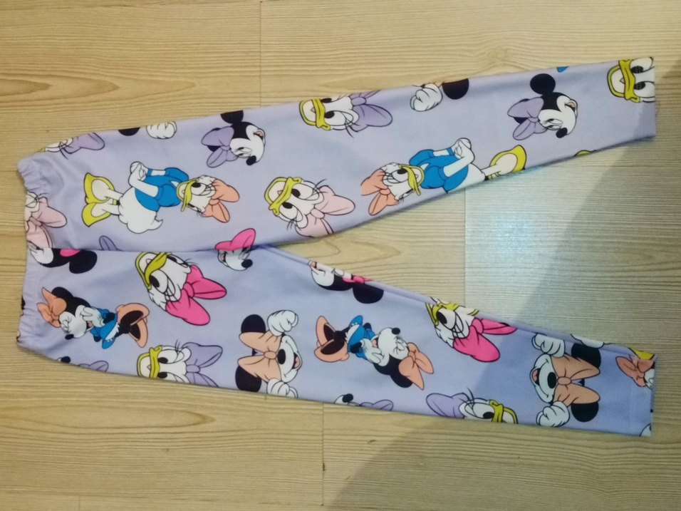 Çok Renkli Kız Çocuk Baskılı Tayt - Görsel 2