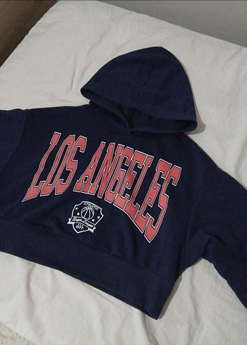 Lacivert Kapüşonlu Los Angeles Sweatshirt