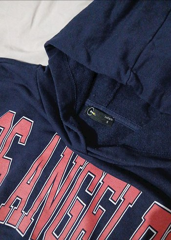 Defacto Lacivert Kapüşonlu Los Angeles Sweatshirt