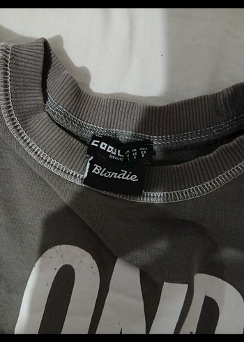 Defacto Grunge Punk Gri Baskılı Kadın Sweatshirt
