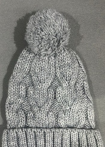Koton Gri Ponponlu Bere - Görsel 2