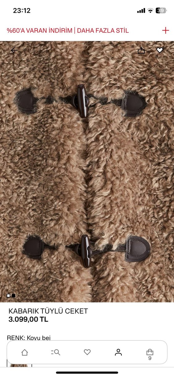 Bej Yumuşak Kürklü Midi Kaban - Görsel 2