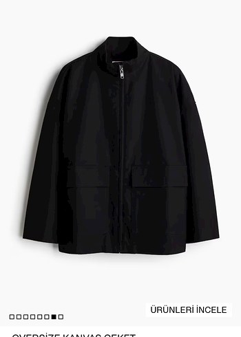 H&M Siyah Kadın Trençkot