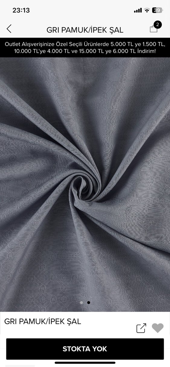 Gri  Kadın Şal - Görsel 4