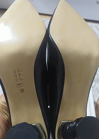 Siyah Yılan Desenli Modern Stiletto Topuklu - Görsel 4