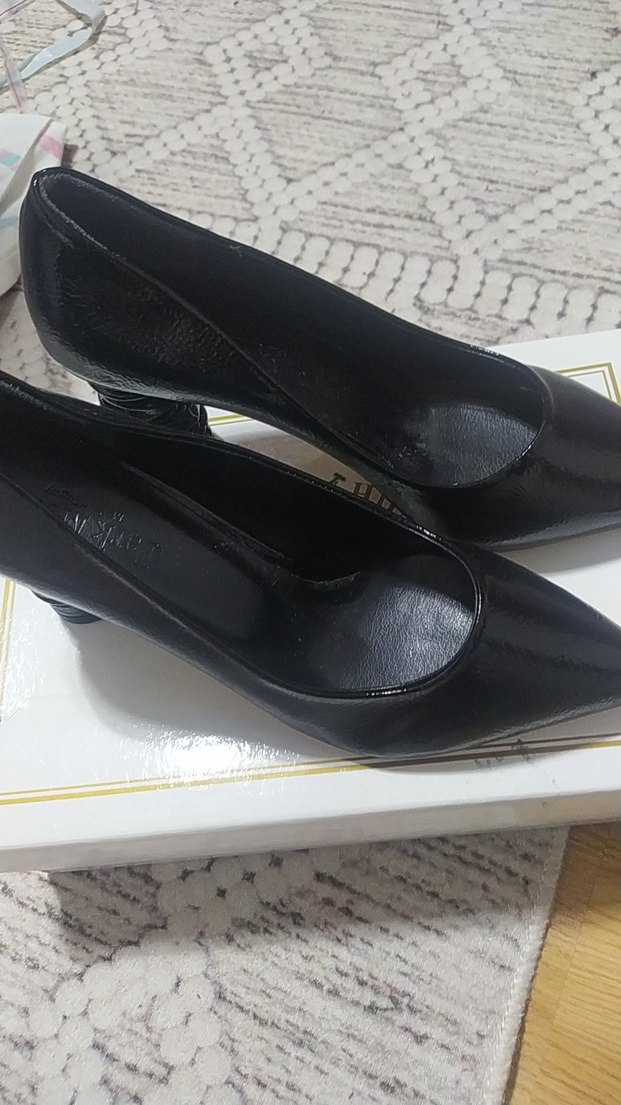 Siyah Yılan Desenli Modern Stiletto Topuklu - Görsel 2