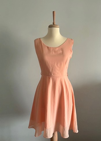 Astarlı toz pembe elbise - Görsel 2