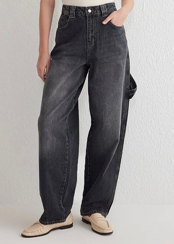 34 Beden Baggy jeans antrasit