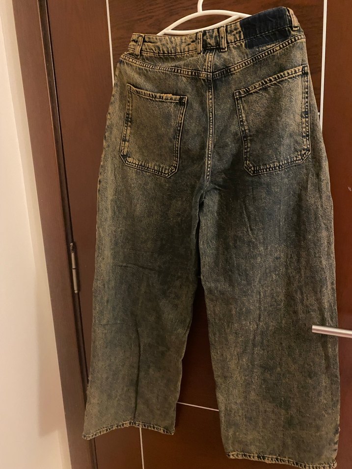 Vintage püsküllü jeans - Görsel 2