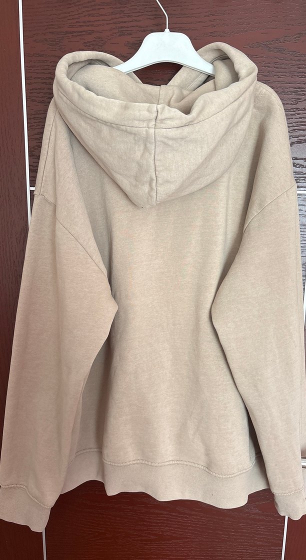 H&M Bej Kapüşonlu Salaş Sweatshirt - Görsel 3