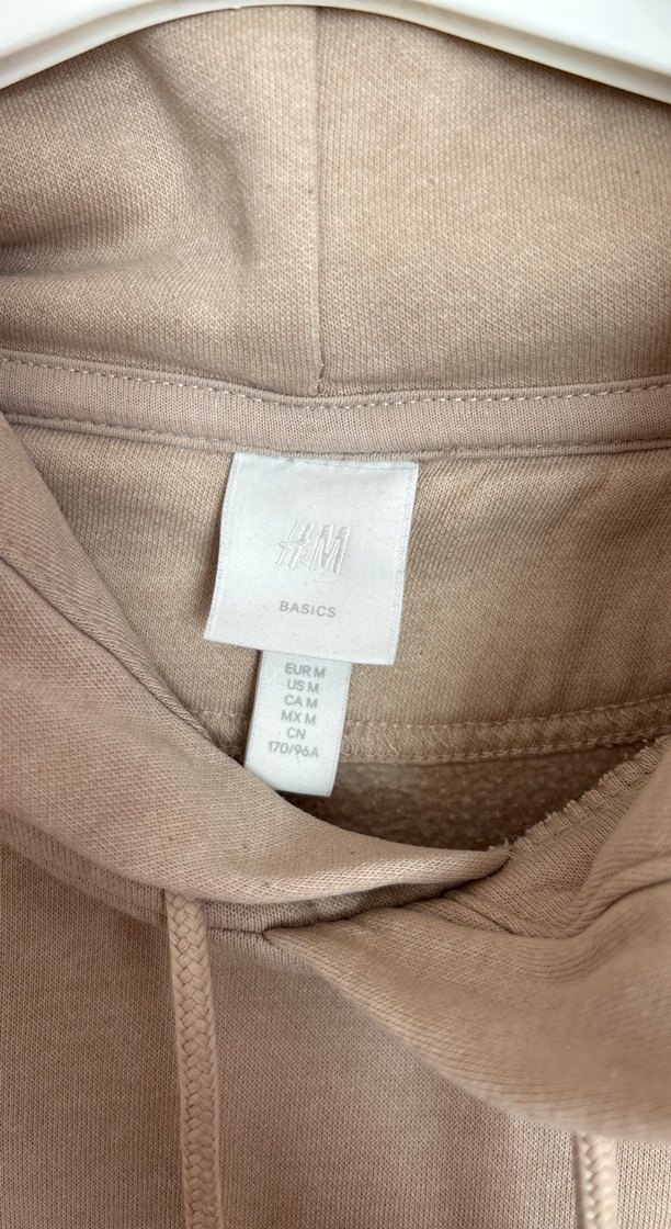 H&M Bej Kapüşonlu Salaş Sweatshirt - Görsel 2