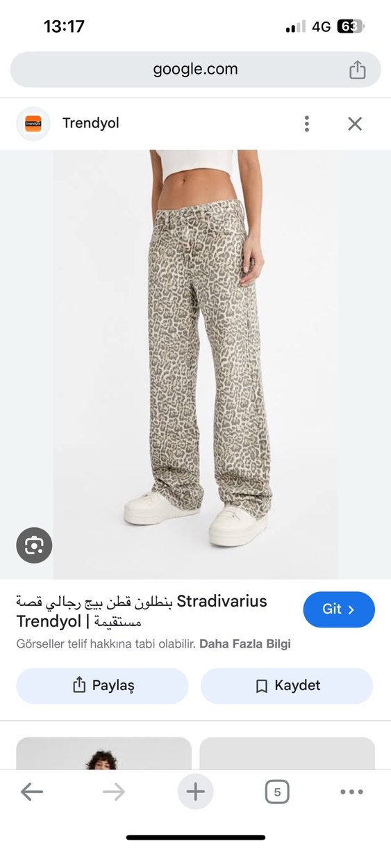 Stradivarius leoparlı kadın pantolon - Görsel 4