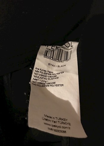 34 Beden siyah Renk Kumaş Pantolon