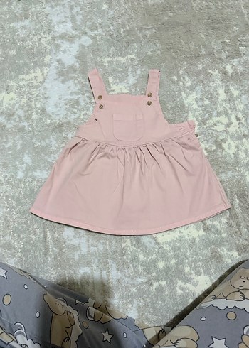 Pembe Kız Çocuk Askılı Elbise - Görsel 3