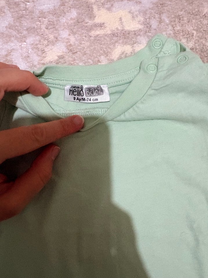 Kız Çocuk Yeşil Kısa Kollu Tişört - Görsel 2