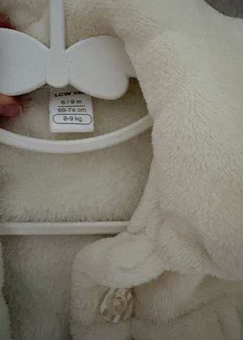 Beyaz Kürk Detaylı Kız Çocuk Mont - Görsel 2