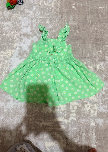 Kız Çocuk Yeşil Fırfırlı Elbise - Görsel 2