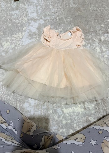 Bej Uzun Kollu Fırfırlı Bebek Body - Görsel 2