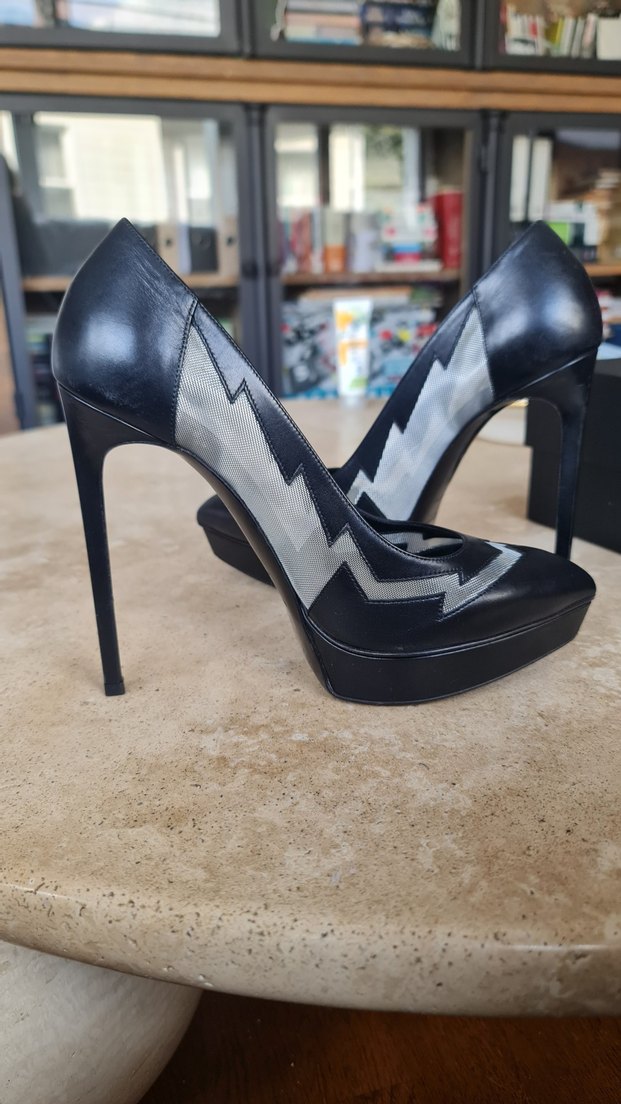 Saint Laurent Siyah Ince Topuklu - Görsel 5