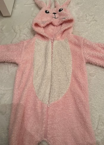 Kız Çocuk Pembe Kapüşonlu Bornoz - Görsel 2